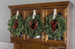 Decorating a China Cabinet for Christmas - unOriginal Mom