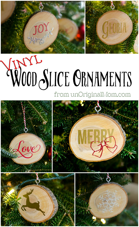 DIY Wood Slice Christmas Ornaments - Upcycled Treasures