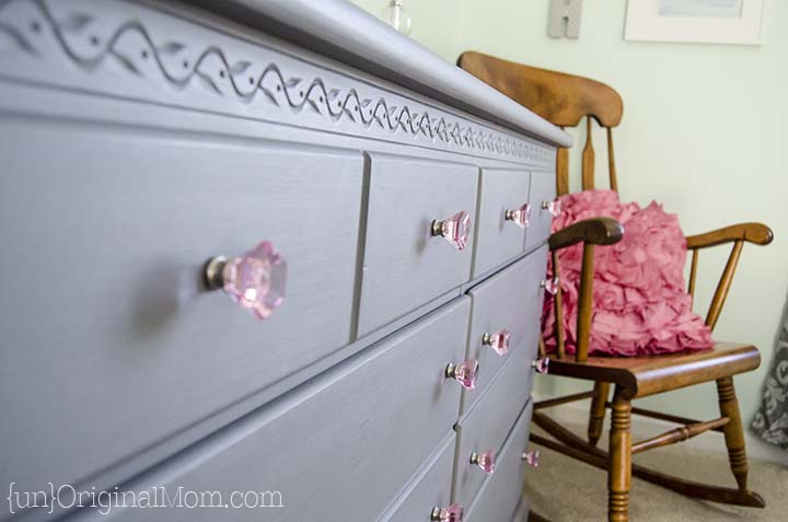 Gray And Pink Dresser Makeover For A Big Girl Room Unoriginal Mom