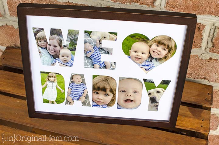 daddy daughter picture frame diy