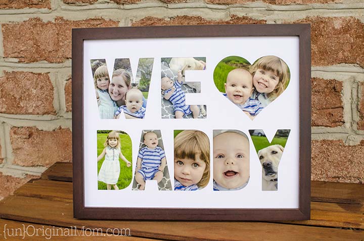 daddy daughter picture frame diy