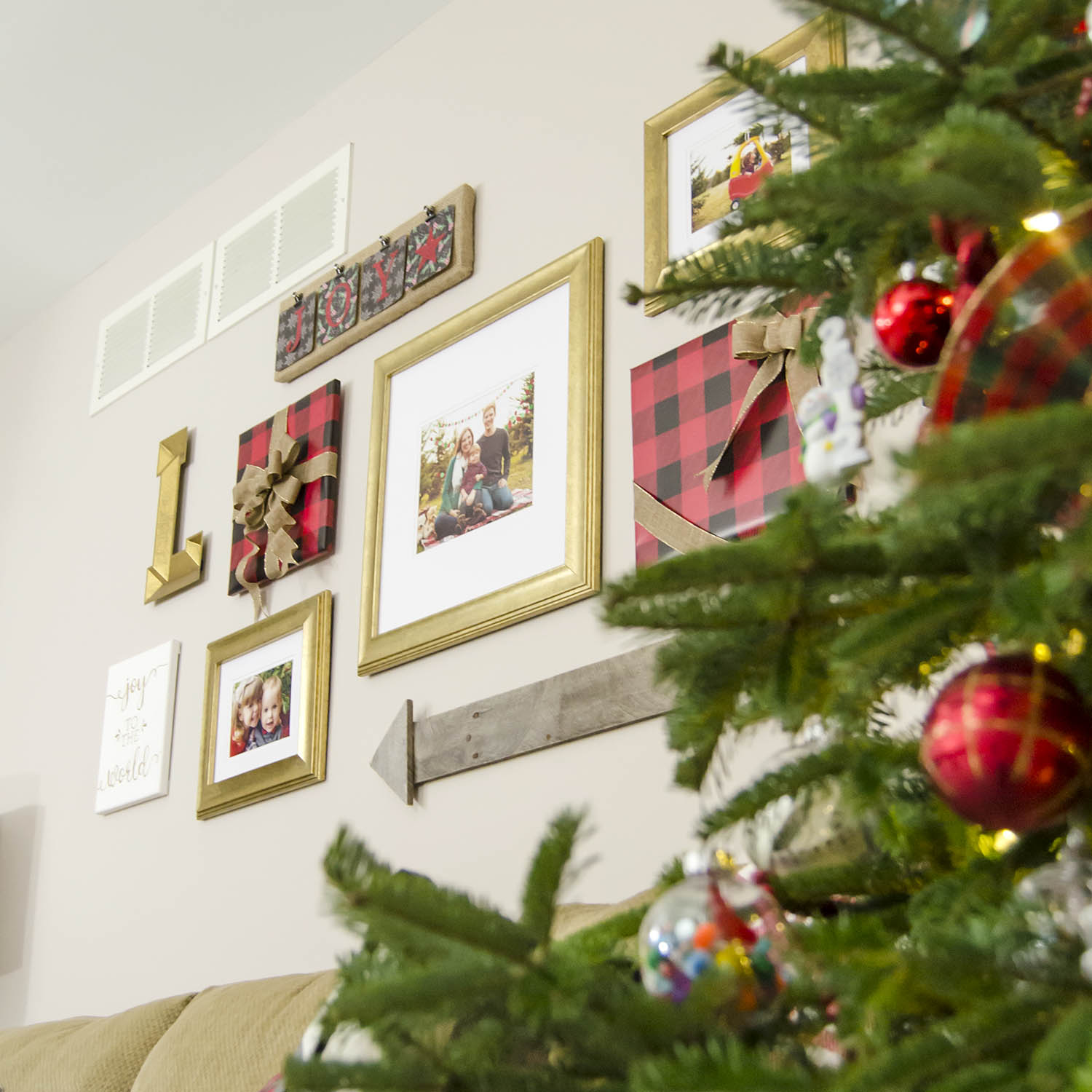 Christmas garland red and green