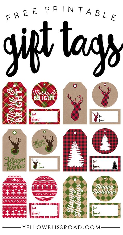 175 Free Printable Christmas Gift Tags - unOriginal Mom