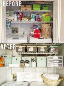 Multi-Purpose Laundry Closet Organization Solutions - unOriginal Mom