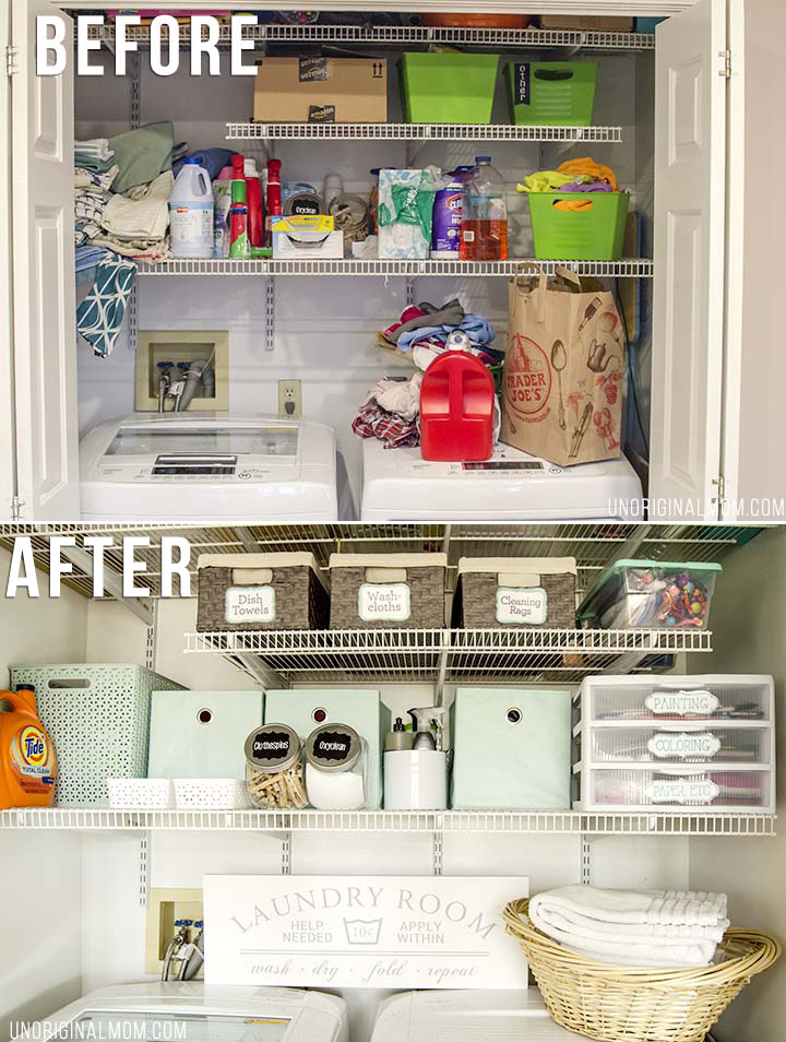 Under the Sink Organization: Before and After! - unOriginal Mom  Under the sink  organization, Kitchen organization diy, Kitchen cabinet organization