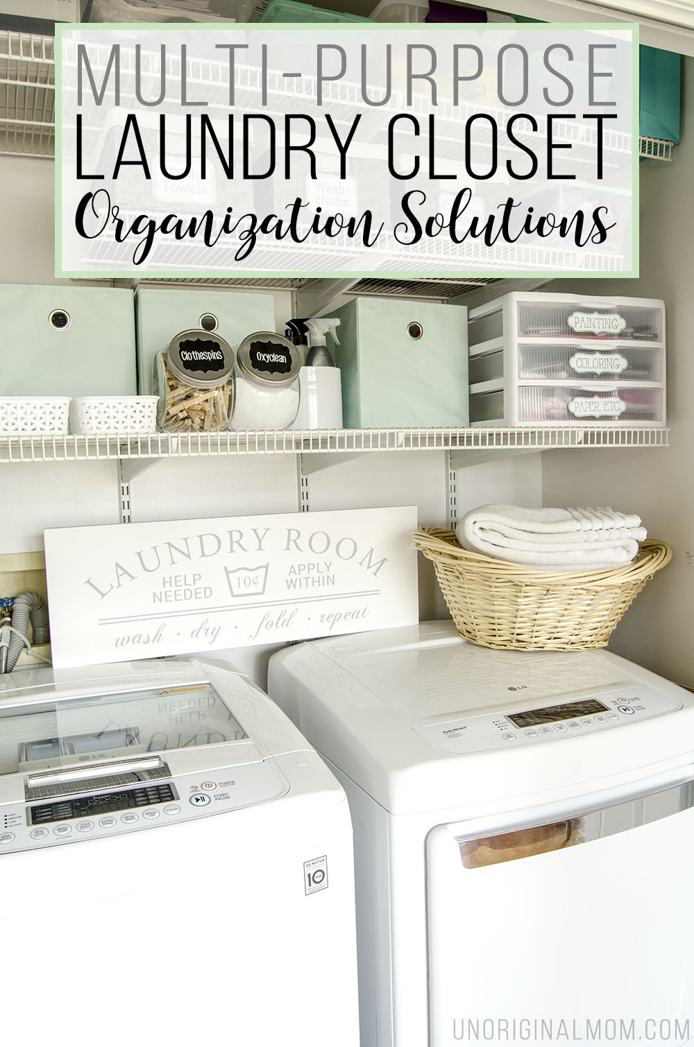 Pretty Organization in the Laundry Room