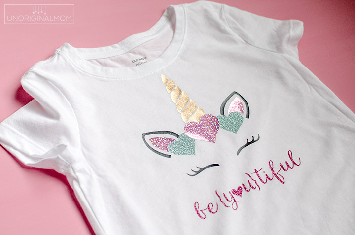 DIY Unicorn T-Shirt with Heat Transfer Vinyl - Happily Ever After