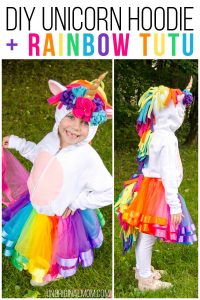 DIY Unicorn Hoodie Costume with Rainbow Tutu - Tutorial! - unOriginal Mom