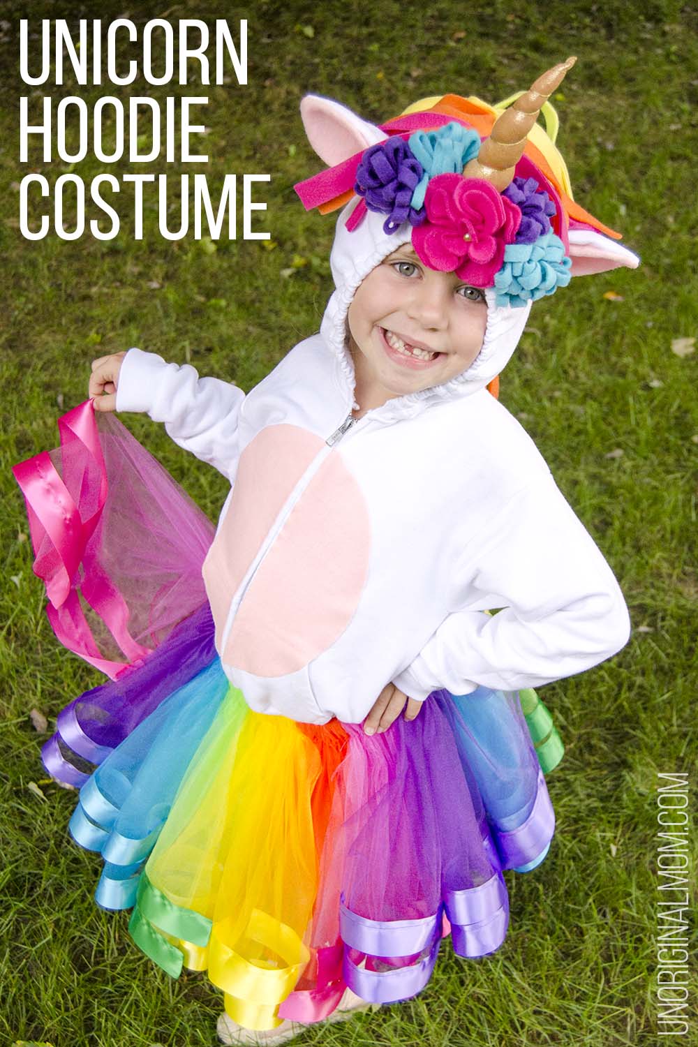 DIY Unicorn Hoodie Costume with Rainbow Tutu - Tutorial! - unOriginal Mom
