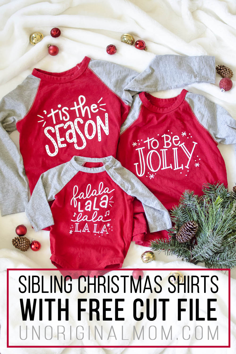 Diy Sibling Christmas Shirts Free Svg Unoriginal Mom