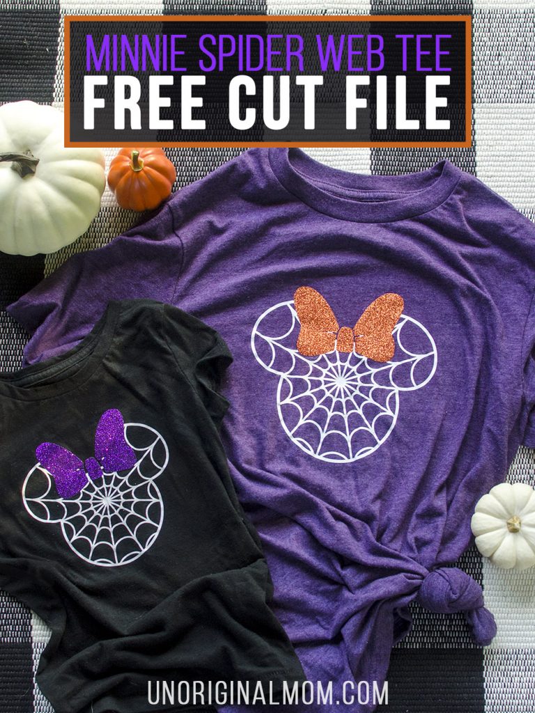 DIY Disney Halloween Shirt - Free Minnie Spider Web Cut File ...