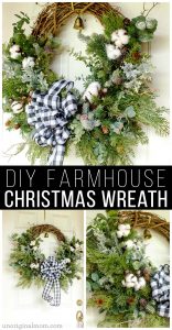 DIY Farmhouse Christmas Wreath - unOriginal Mom