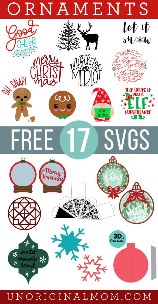 Free Ornament SVGs - Merry Christ-mas Cut File - unOriginal Mom