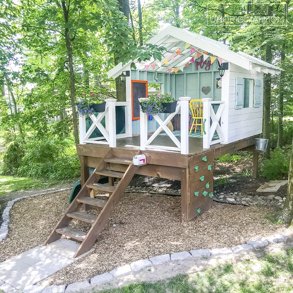 How to build a raised platform for playhouse