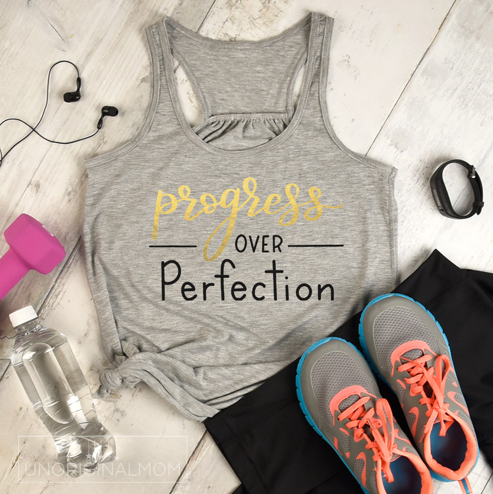 Free SVG: Progress Over Perfection - unOriginal Mom